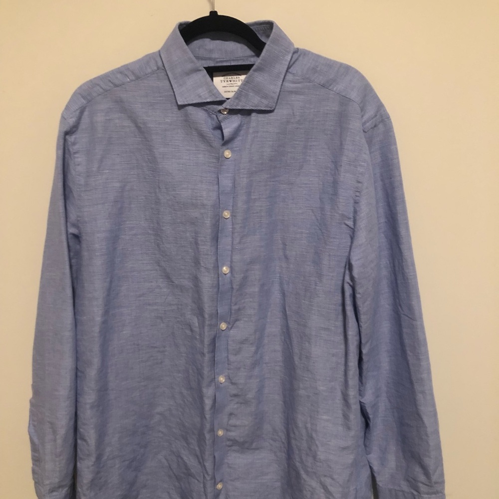 Charles Tyrwhitt Blue linen shirt